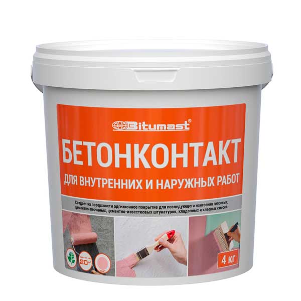 Грунт бетонконтакт Bitumast 4 кг- nav