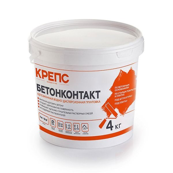Грунтовка КРЕПС Бетонконтакт (4 кг)- nav