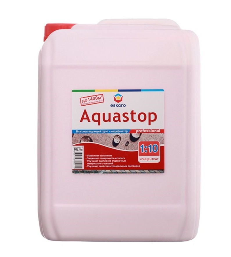 Грунт влагоизолятор Eskaro Aquastop Professional 10 л концентрат 1:10- nav