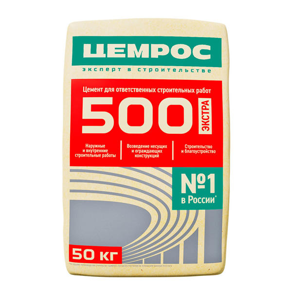 Цемент ЦЕМРОС М500 Д0 ЦЕМ