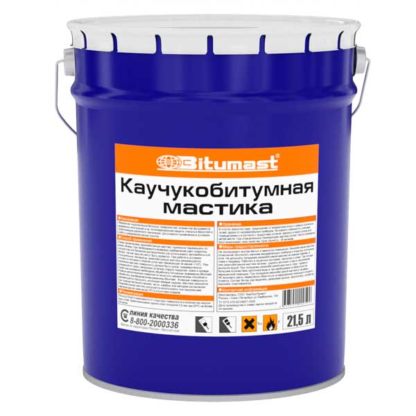 Мастика каучукобитумная Bitumast, 21.5 л