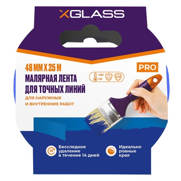 Лента малярная X-Glass для точных