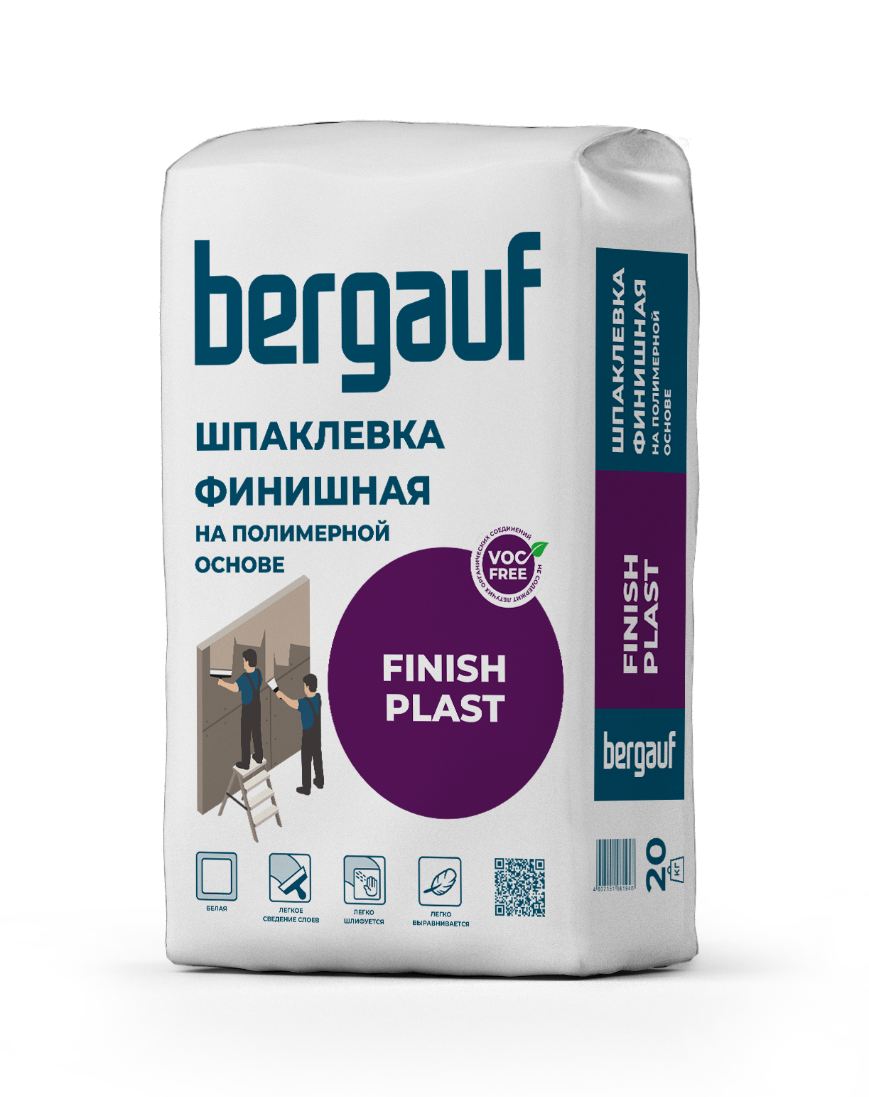 Полимерная шпаклевка Бергауф Finish Plast 20 кг- nav