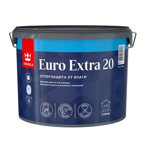 Краска моющаяся Tikkurila/Tikkivala Euro Extra